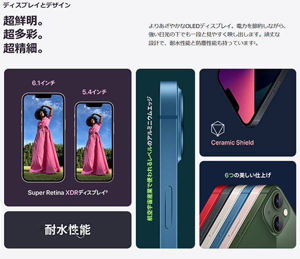 ディスプレイとデザイン 超鮮明。超多彩。超精細。