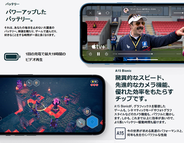 パワーアップしたバッテリー。驚異的なスピード、先進的なカメラ機能、優れた効率をもたらすチップです。