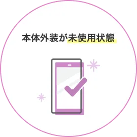 本体外装が未使用状態
